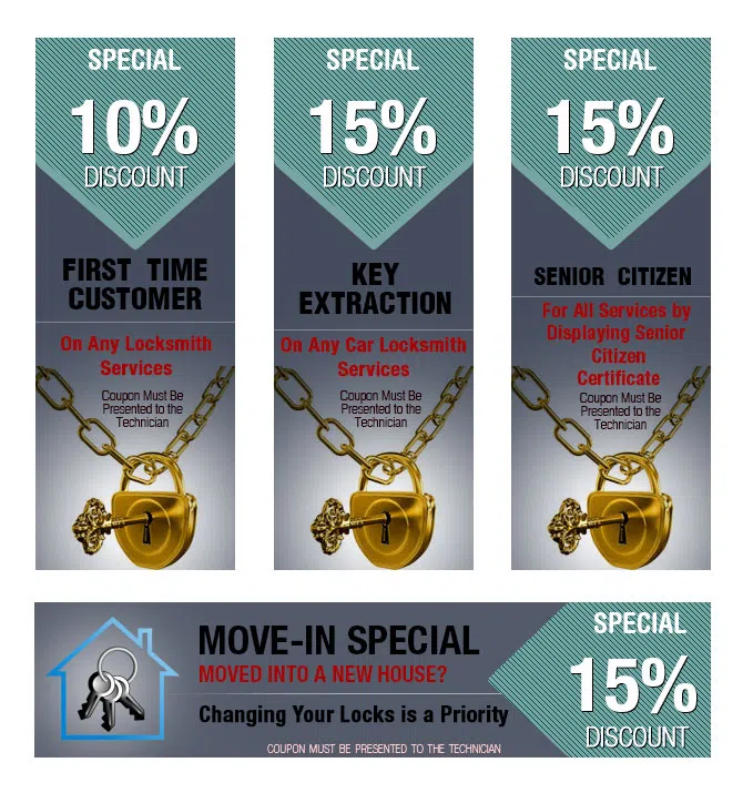 Schiller Park Locksmith Service Schiller Park, IL 847-597-6211 - coupon1-set-four